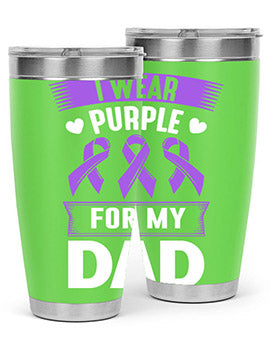 i wear purple for my 186#- alzheimers- Tumbler