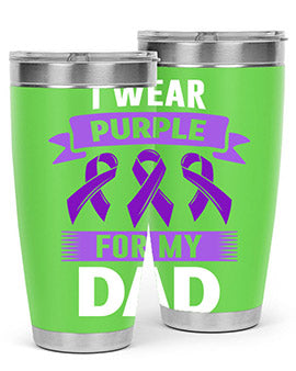 i wear purple for my 187#- alzheimers- Tumbler