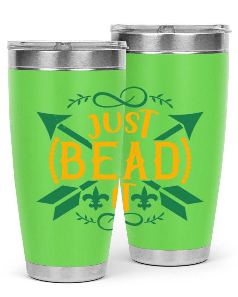 just bead it 56#- mardi gras- Tumbler