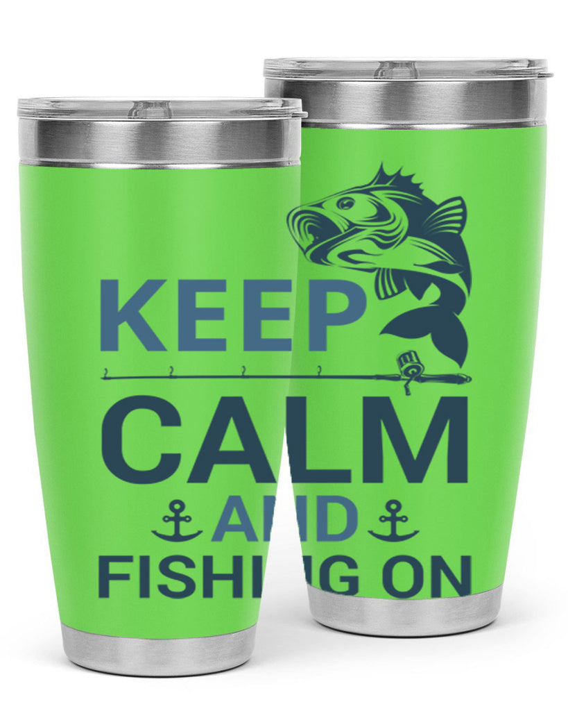 keep calm 65#- fishing- Tumbler