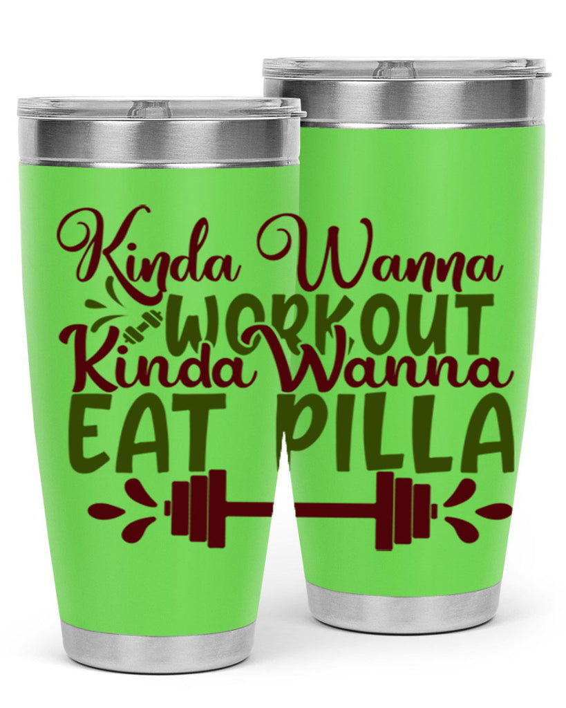 kinda wanna workout kinda wanna eat pilla 38#- gym- Tumbler