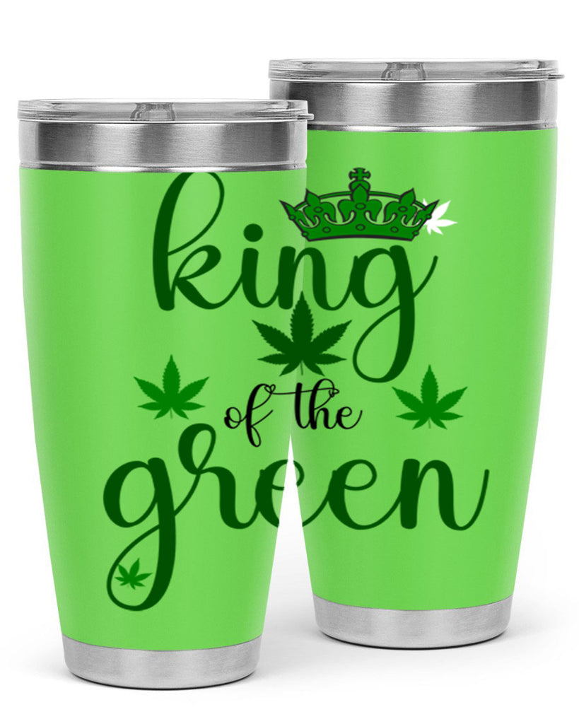 king of the green 177#- marijuana- Tumbler