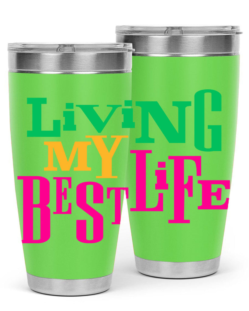 living my best life 96#- black words phrases- Cotton Tank