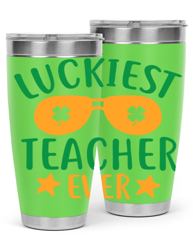 luckiest teacher ever 13#- mardi gras- Tumbler