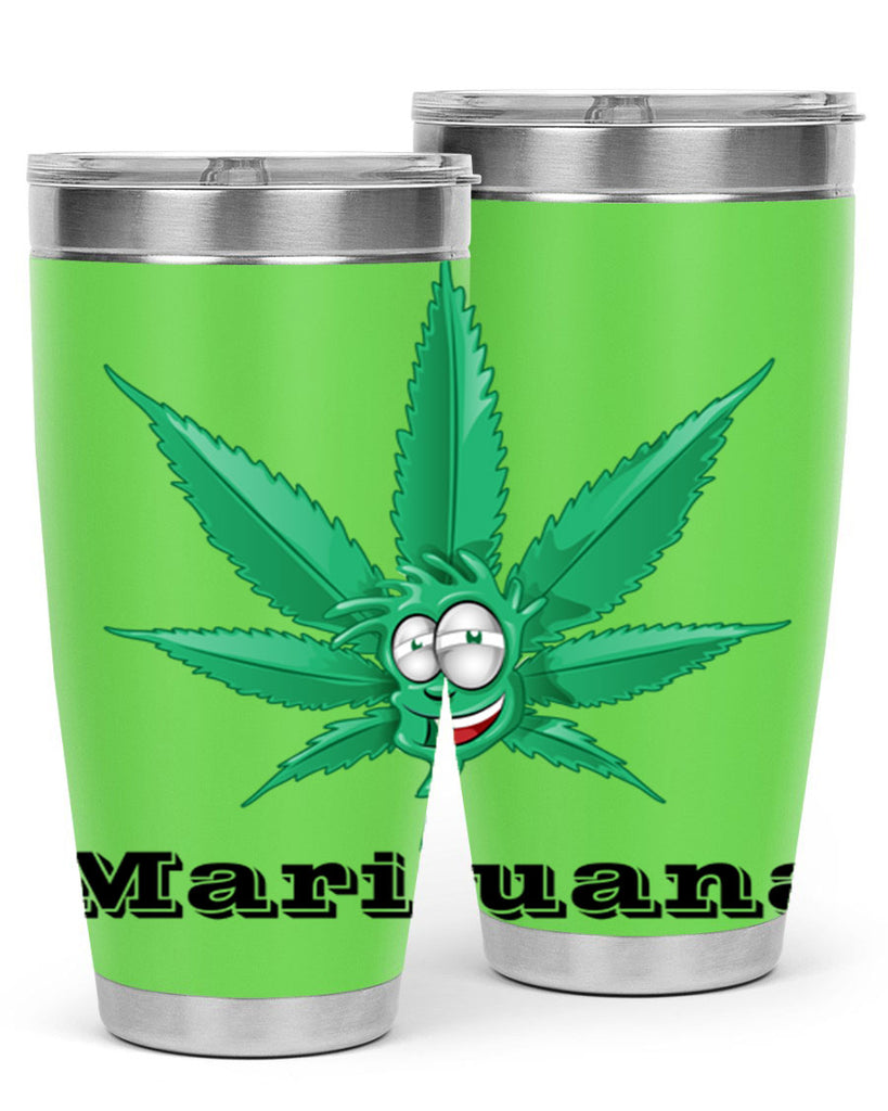 marijuana happy face 199#- marijuana- Tumbler