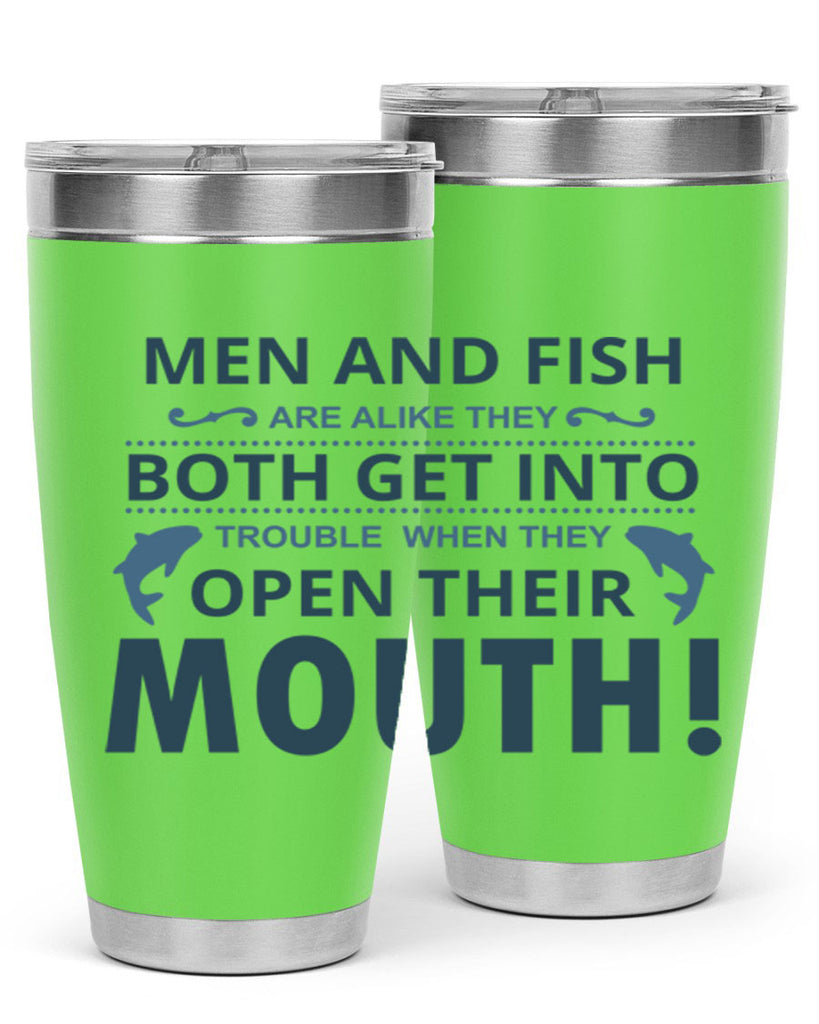 men fish 52#- fishing- Tumbler