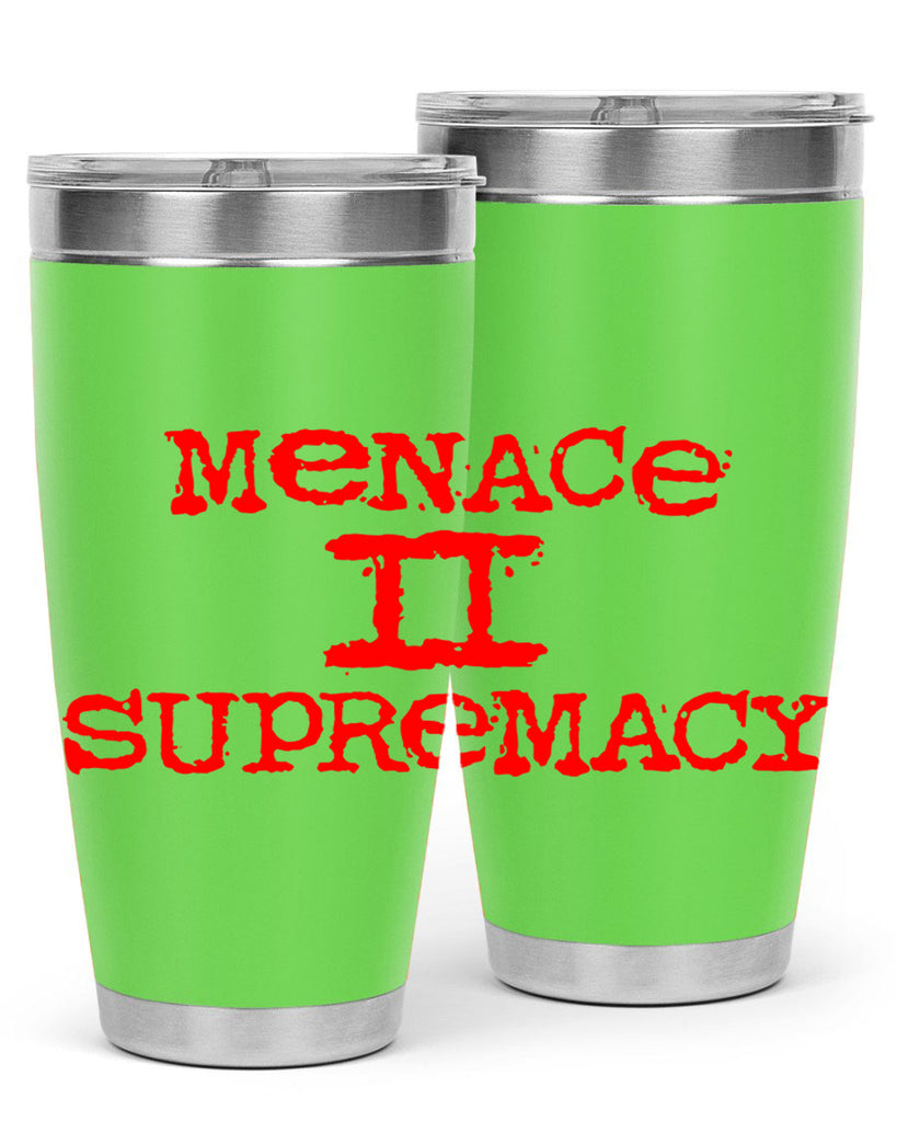 menace to supremacy 69#- black words phrases- Cotton Tank