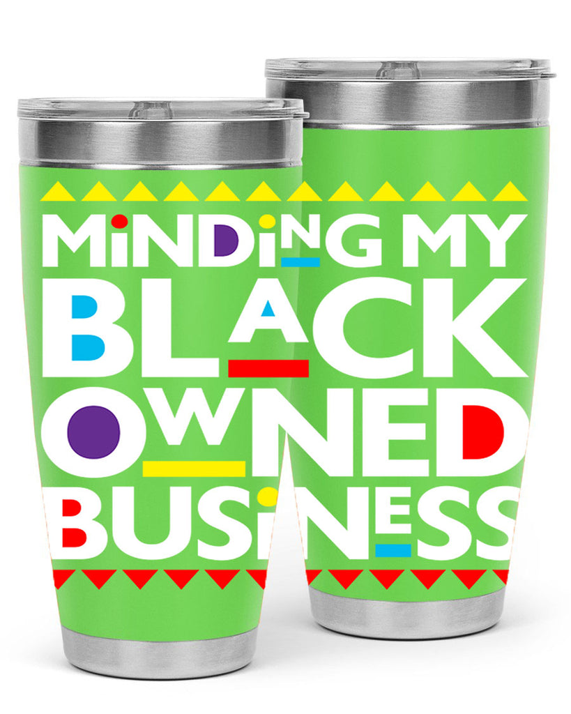 minding my black ownedbusiness 68#- black words phrases- Cotton Tank