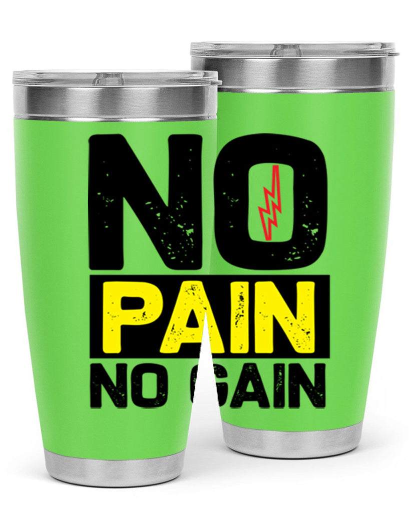 no pain no gain 5#- gym- Tumbler