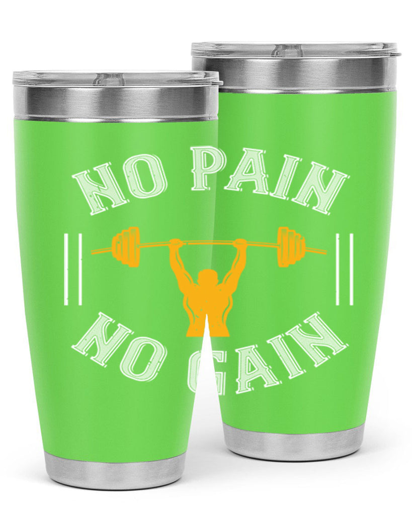 no pain no gain 81#- gym- Tumbler