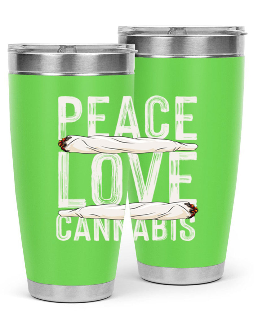 peace love cannabis 216#- marijuana- Tumbler