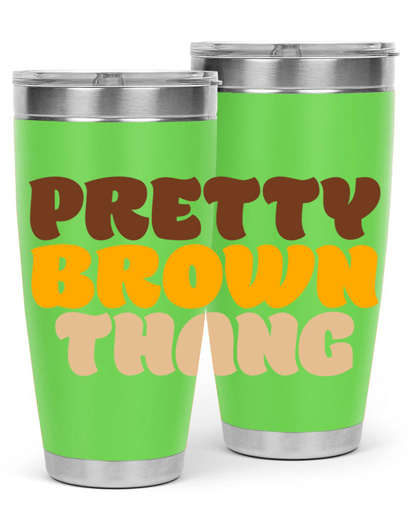 pretty  brown thang 52#- black words phrases- Cotton Tank