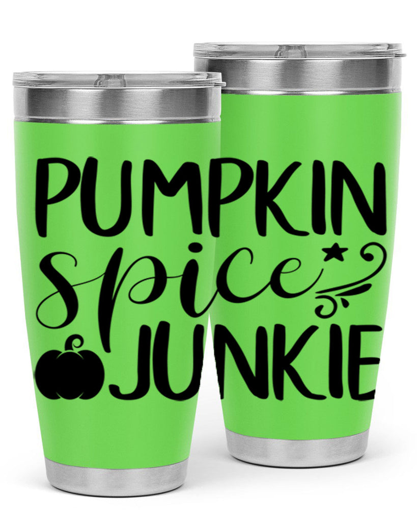 pumpkin spice junkie 548#- fall- Tumbler