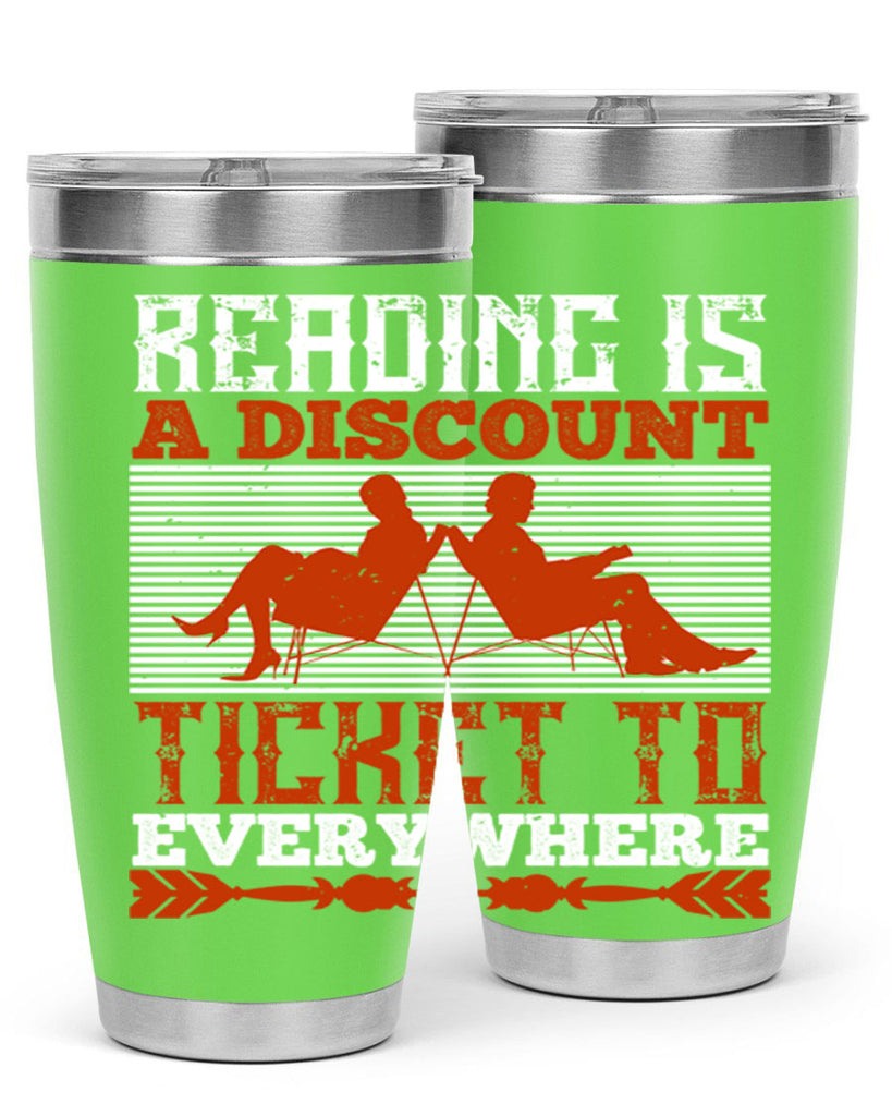 reading is a discount ticket to everywhere 17#- reading- Tumbler