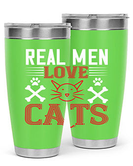 real man love cats Style 113#- cat- Tumbler