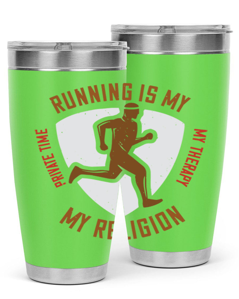 running is my private time my therapy my religion 21#- running- Tumbler