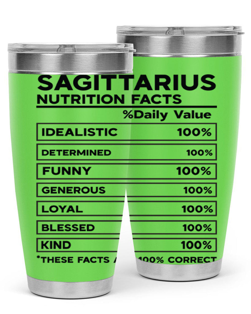 sagittarius Nutrition Facts 400#- zodiac- Tumbler