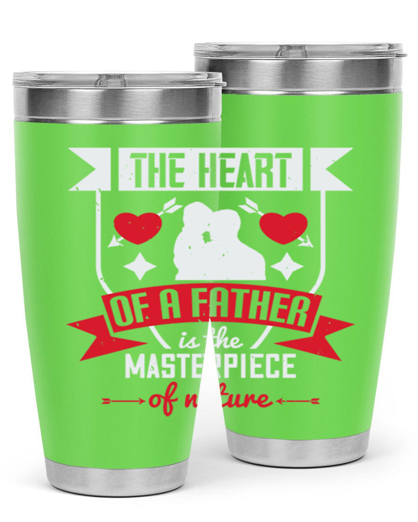 the heart of a father 159#- fathers day- Tumbler
