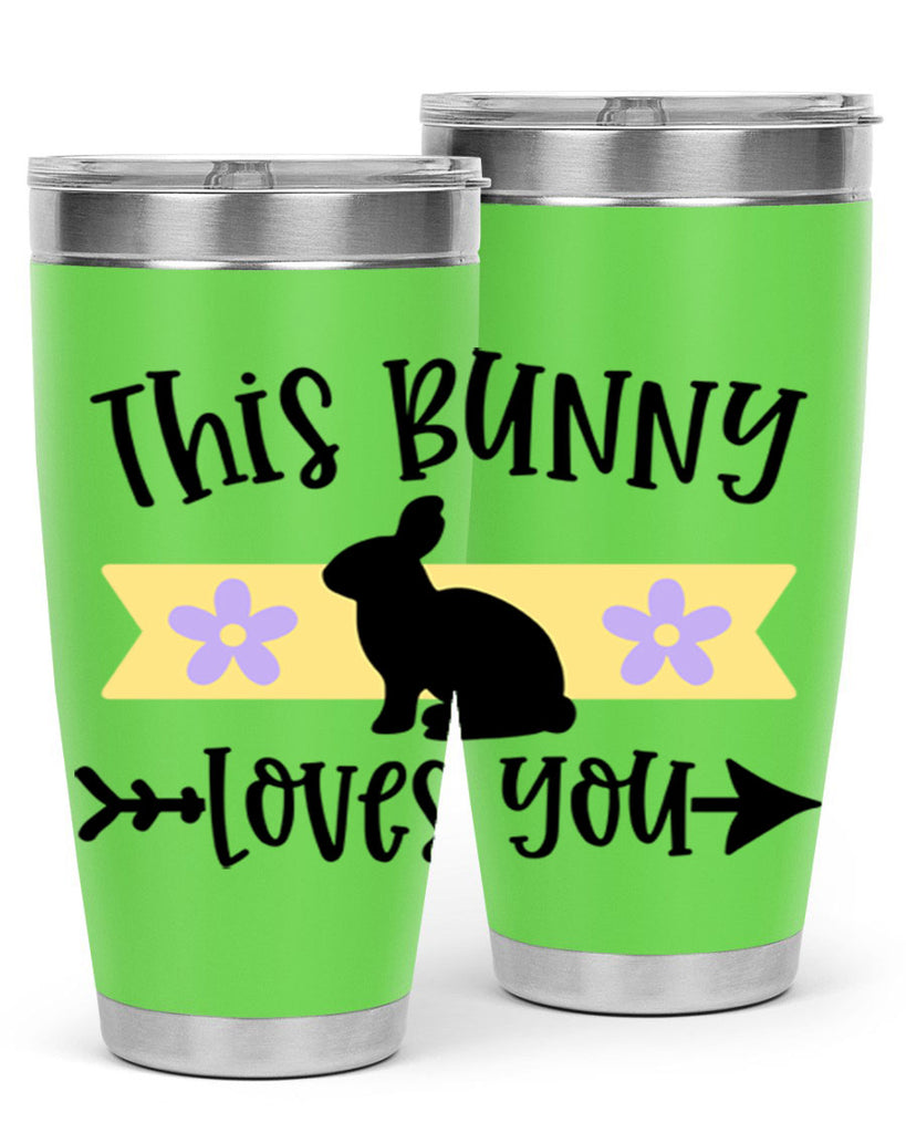 this bunny loves you 10#- easter- Tumbler