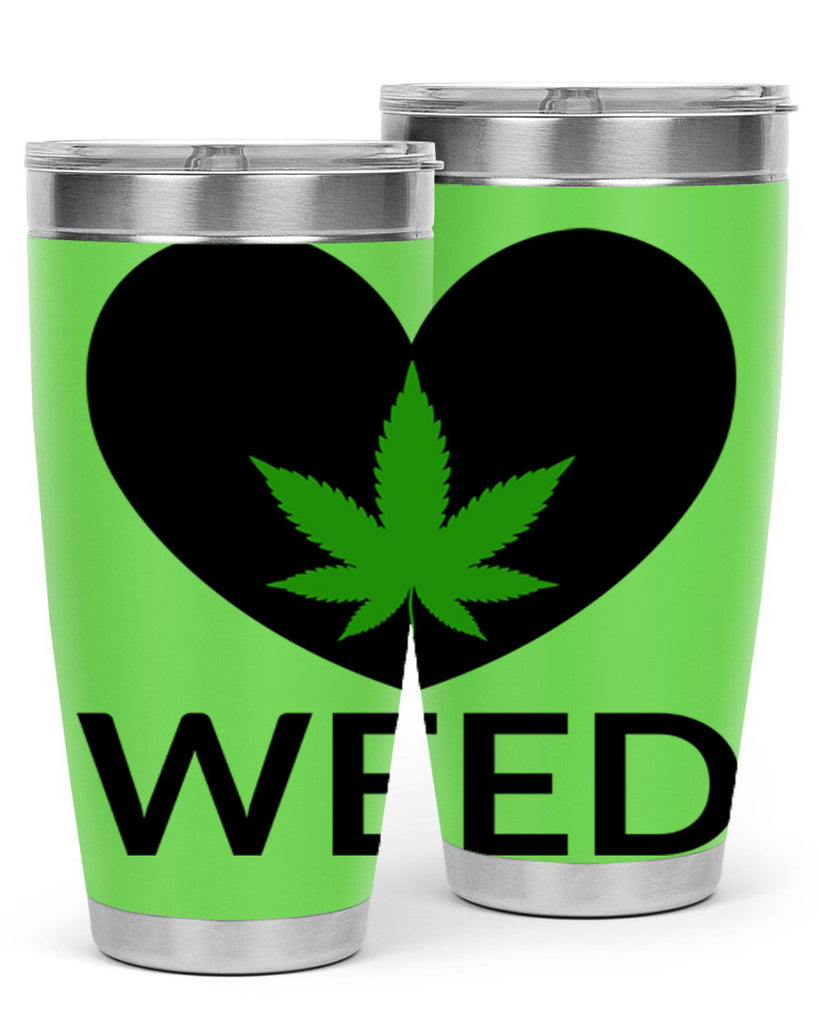 weed cannabis 284#- marijuana- Tumbler