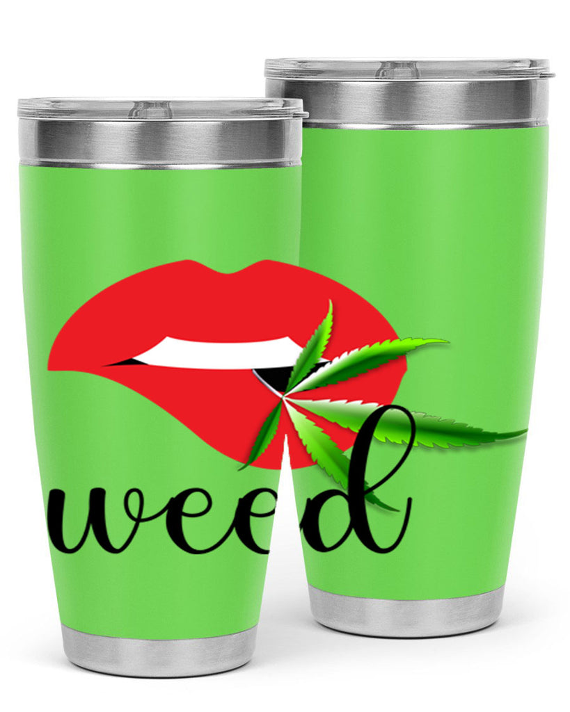 weed lips 297#- marijuana- Tumbler