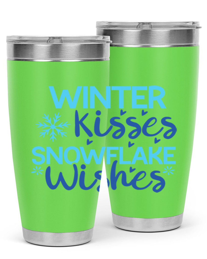 winter kisses snowflake wishes 519#- winter- Tumbler