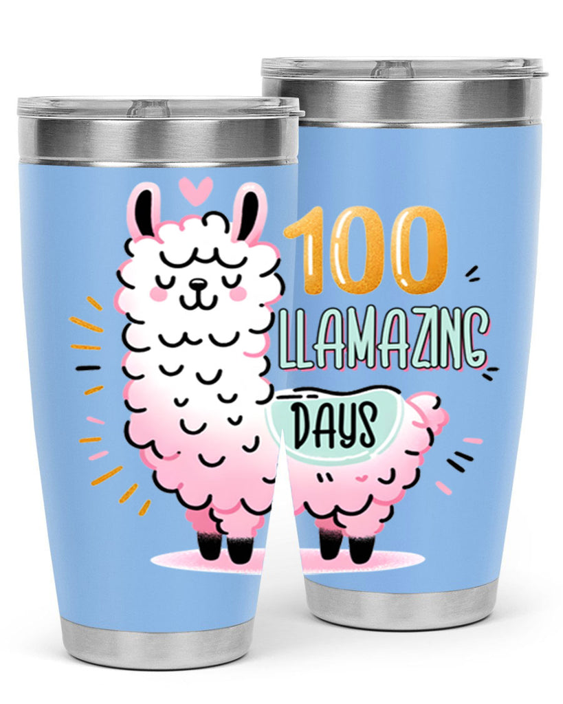 100th Day of School Llama 39#- 100 days of school- Tumbler