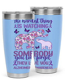 AlzheimerS Awareness Purple Elephant 16#- alzheimers- Tumbler