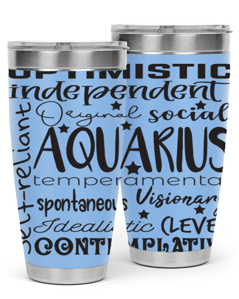 Aquarius 563#- zodiac- Tumbler