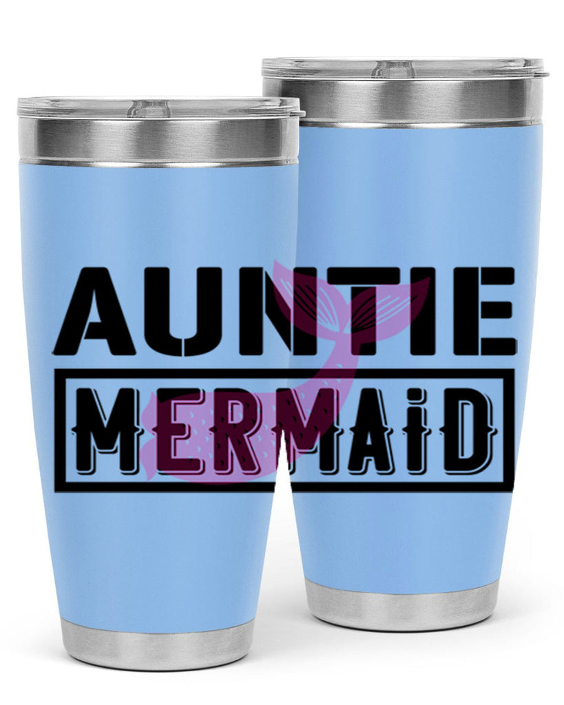 Auntie mermaid 18#- mermaid- Tumbler