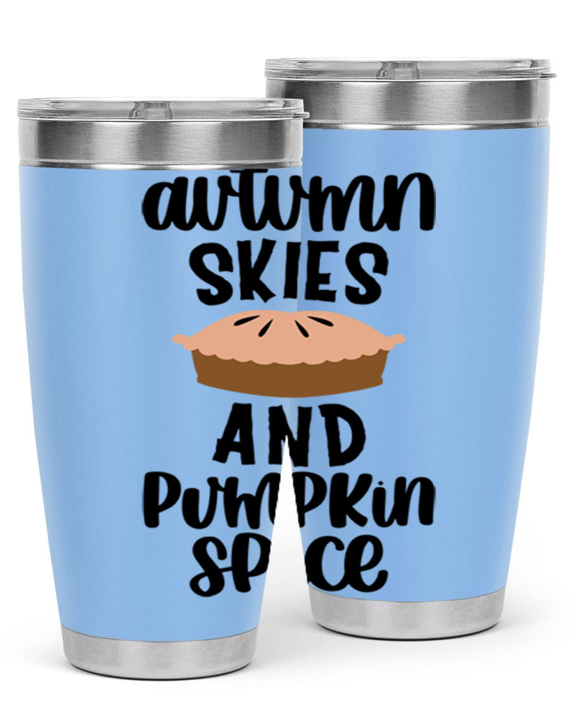 Autumn Skies And Pumpkin Spice 477#- fall- Tumbler