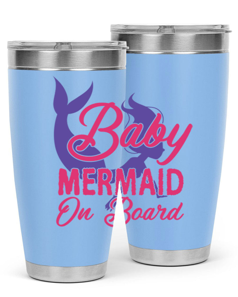 Baby Mermaid On Board 24#- mermaid- Tumbler