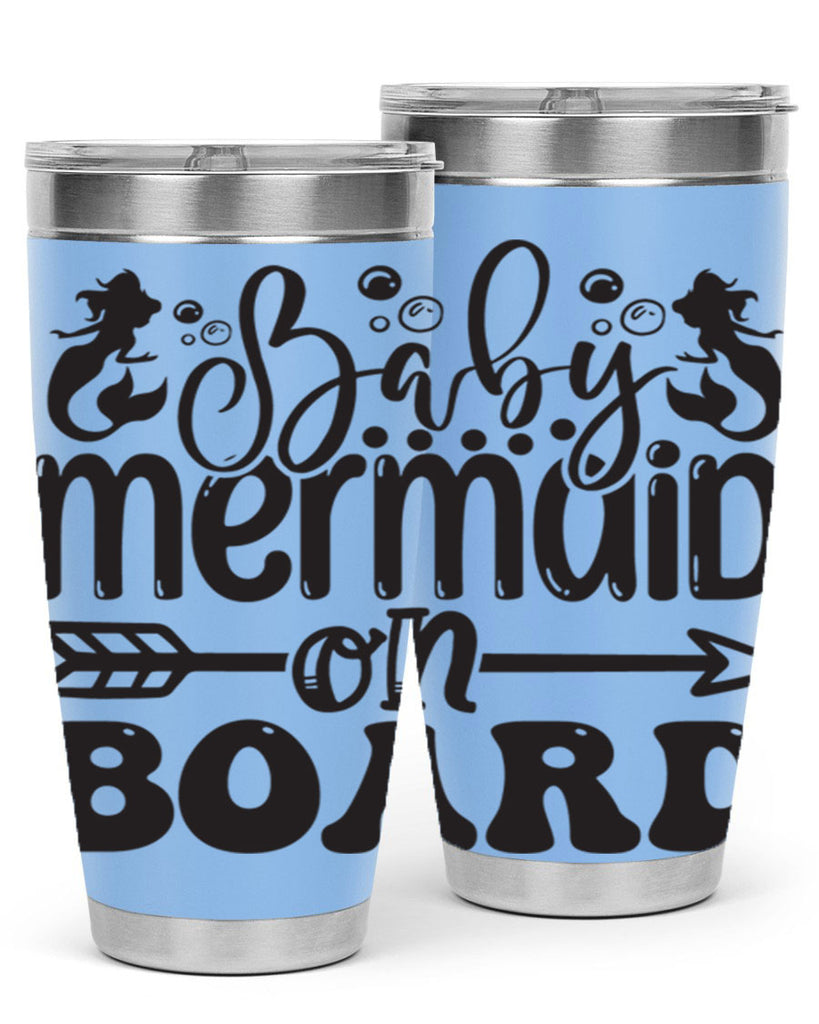 Baby mermaid on board 34#- mermaid- Tumbler