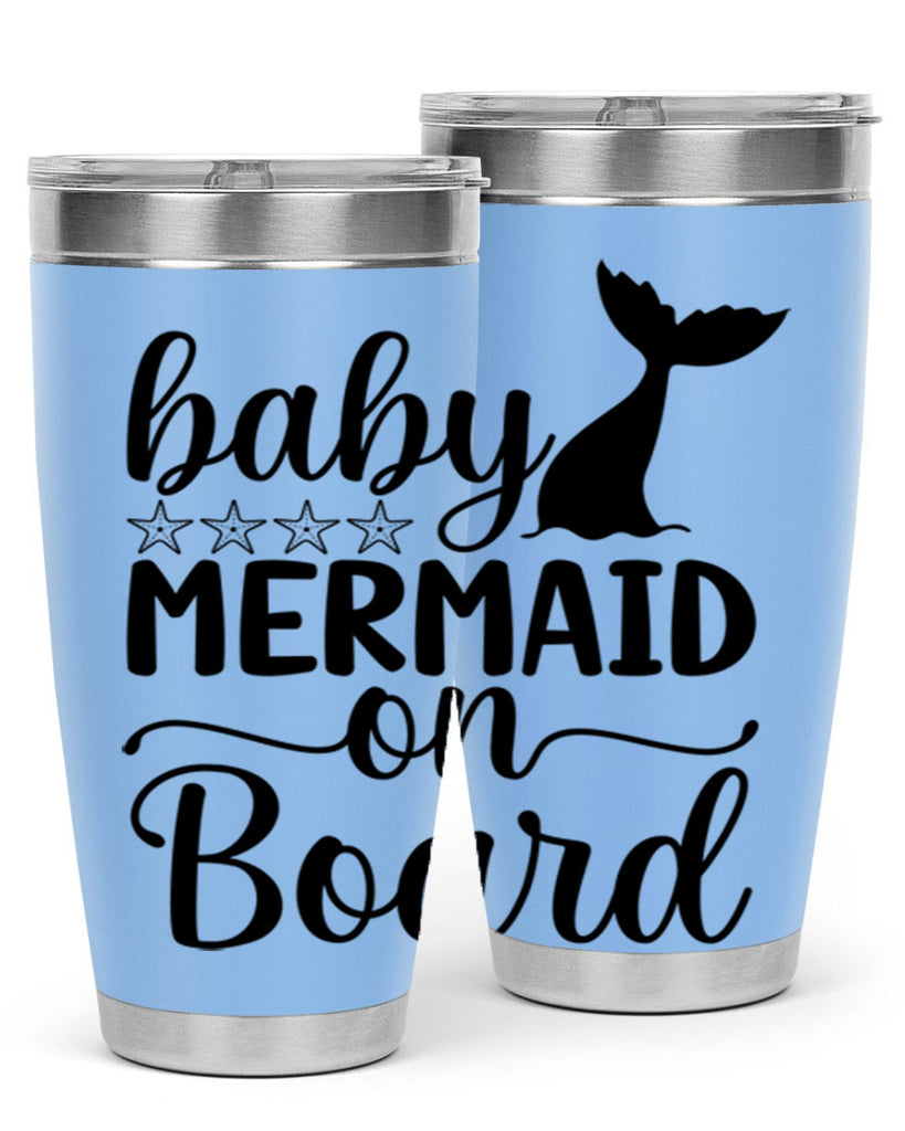 Baby mermaid on board 36#- mermaid- Tumbler