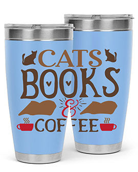 Cats Books Coffee Style 9#- cat- Tumbler