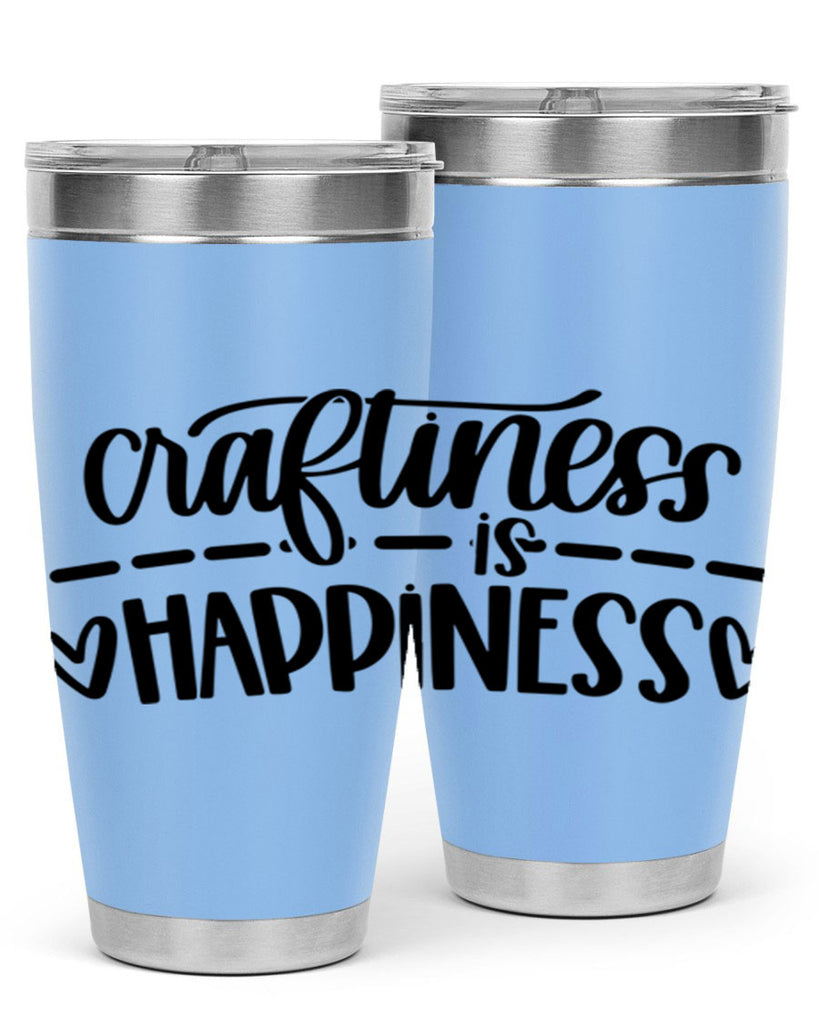 Craftiness Is Happiness 35#- crafting- Tumbler