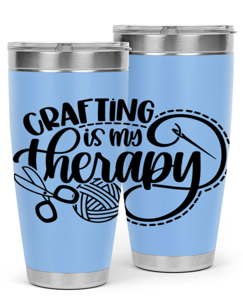 Crafting Is My Therapy 34#- crafting- Tumbler