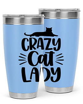 Crazy Cat Lady Style 92#- cat- Tumbler