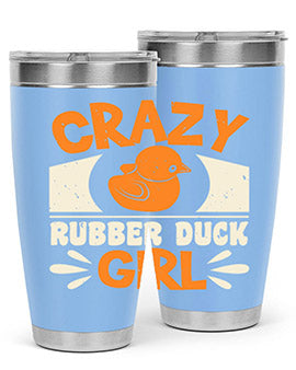 Crazy Rubber Duck Girl Style 4#- duck- Tumbler