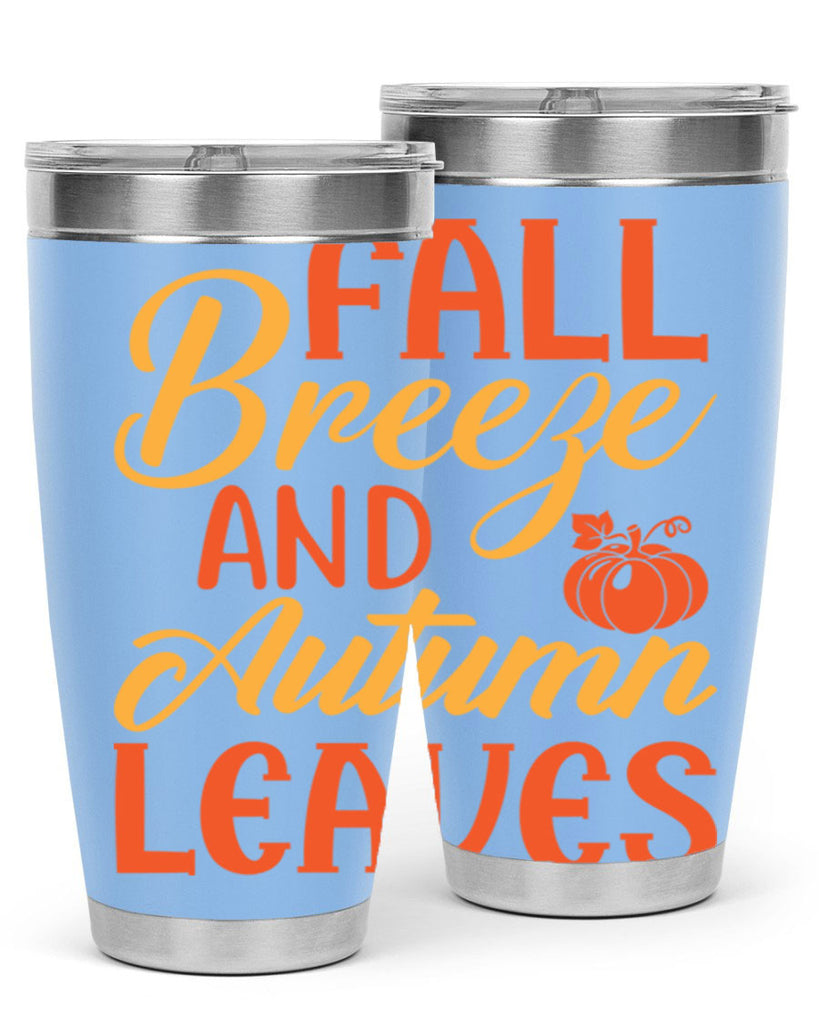 Fall Breeze and Autumn Leaves 92#- fall- Tumbler