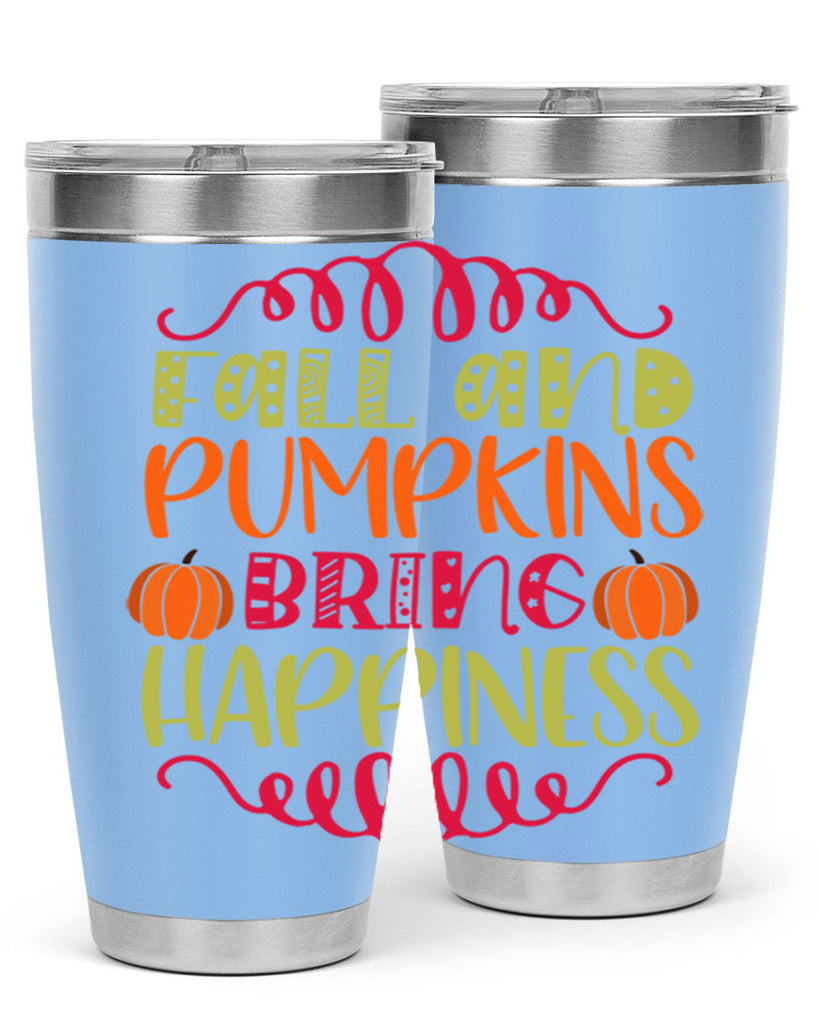 Fall and Pumpkins bring Happiness 86#- fall- Tumbler