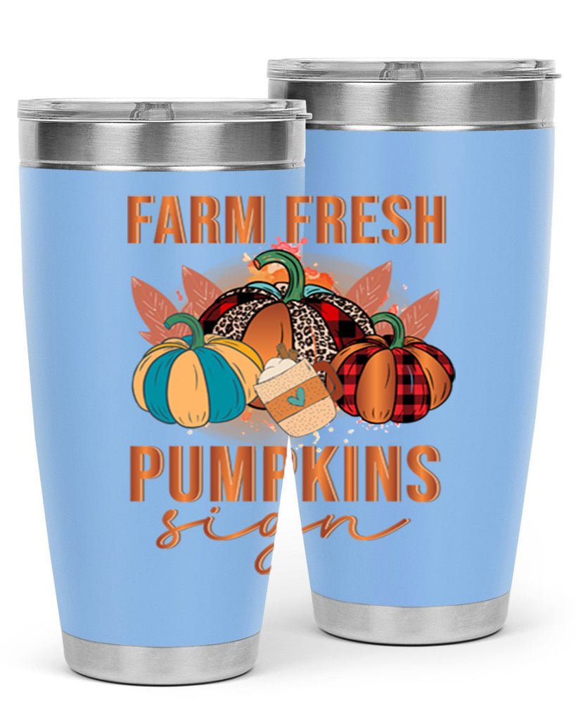 Farm Fresh Pumpkins Sign 175#- fall- Tumbler