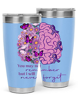 Floral Brain I Will Never Forget 146#- alzheimers- Tumbler