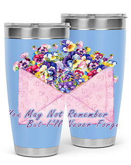 Floral Buerfly AlzheimerS Awareness 147#- alzheimers- Tumbler