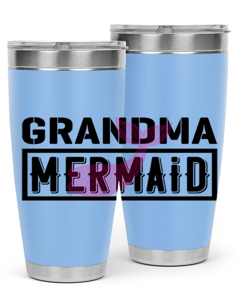 Grandma mermaid 203#- mermaid- Tumbler