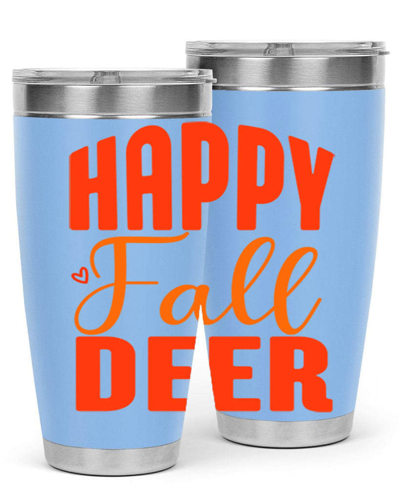 Happy Fall Deer Design 218#- fall- Tumbler