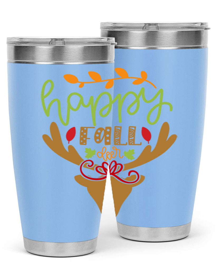 Happy Fall deer 219#- fall- Tumbler