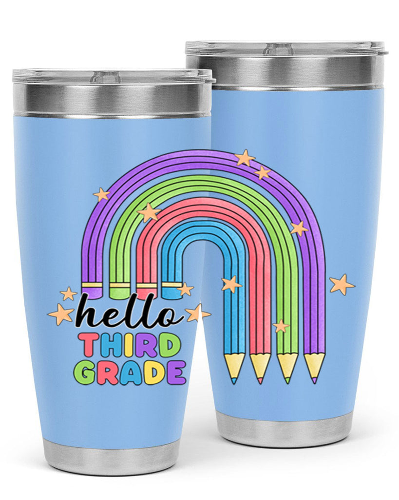 Hello 3rd Grade Pencil Rainbow 11#- 3rd grade- Tumbler