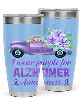 I Wear Purple For AlzheimerS Awareness 168#- alzheimers- Tumbler