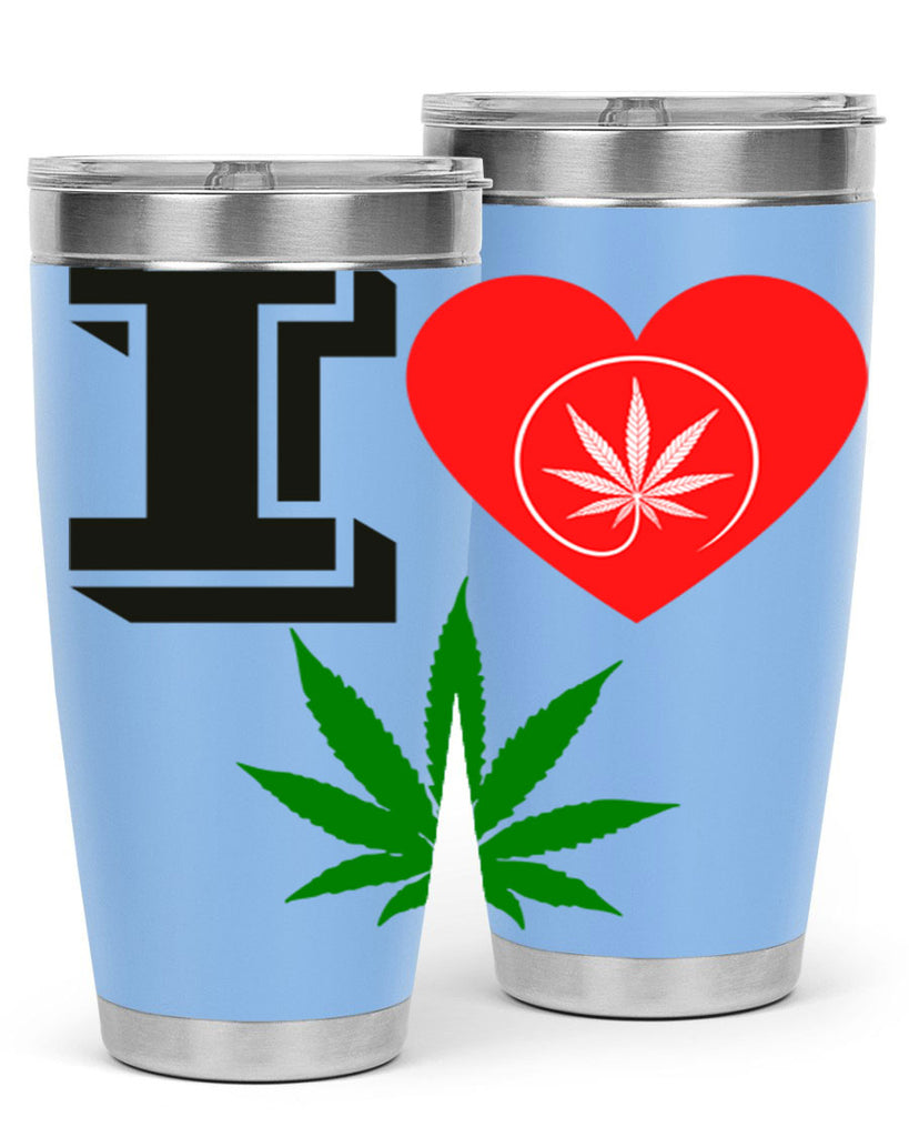 I love Cannabis heart 126#- marijuana- Tumbler